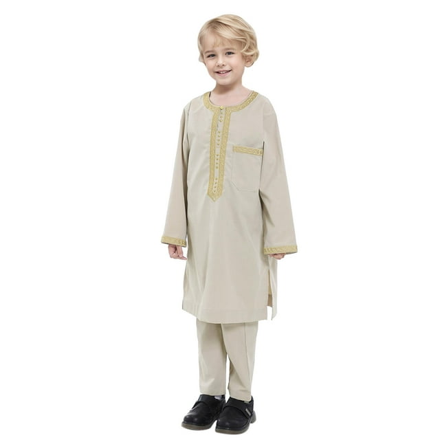 Boys Round Long Sleeves Robe Suit Ational Middle Teenage Boys