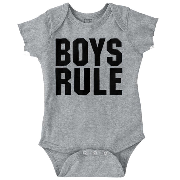 Boys Rule Boymom Humor Cute New Son Bodysuit Jumper Boys Infant Baby Brisco Brands 12M