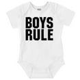 thumbnail image 1 of Boys Rule Boymom Humor Cute New Son Bodysuit Jumper Boys Infant Baby Brisco Brands 18M, 1 of 6