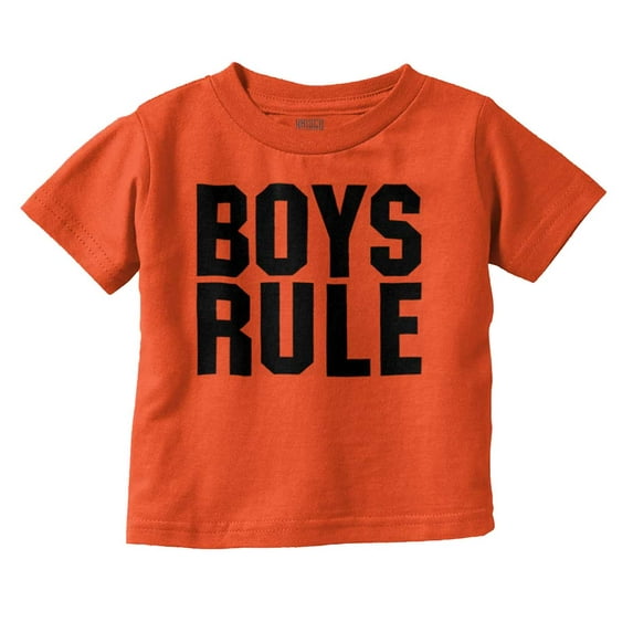 Boys Rule Boymom Humor Cute New Son Youth T Shirt Tee Boys Infant Toddler Brisco Brands 18M
