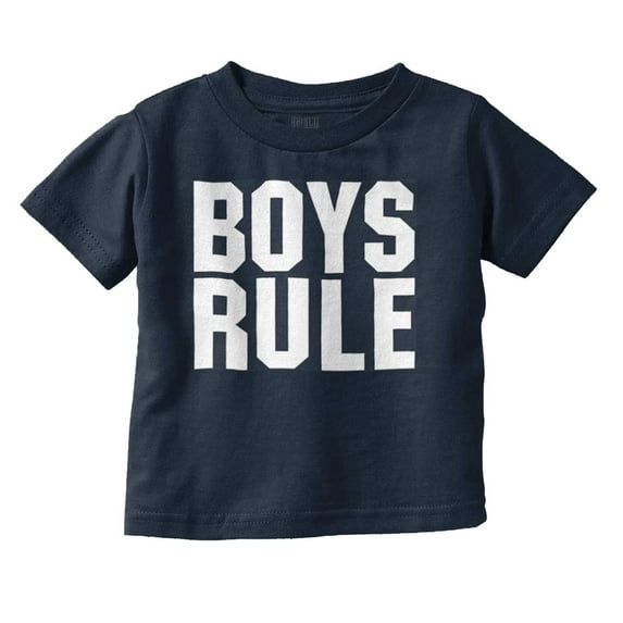 Boys Rule Boymom Humor Cute New Son Youth T Shirt Tee Boys Infant Toddler Brisco Brands 2T