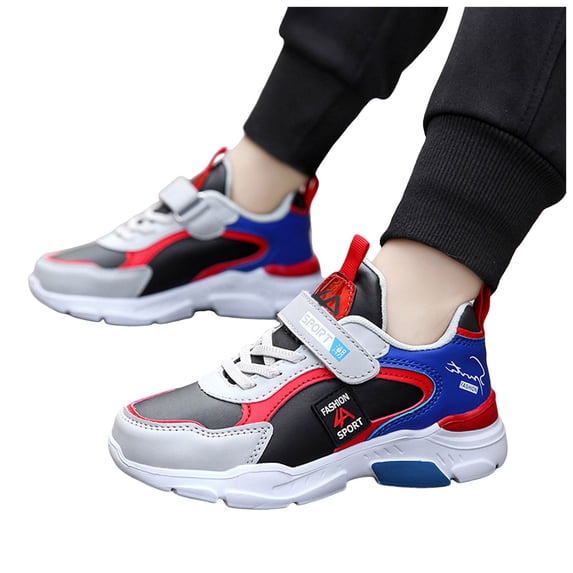 Boys Running Shoes Size 6 White Zero Drop Trendy Breathable Boys Sneakers on Barefoot Shoe for First Walking