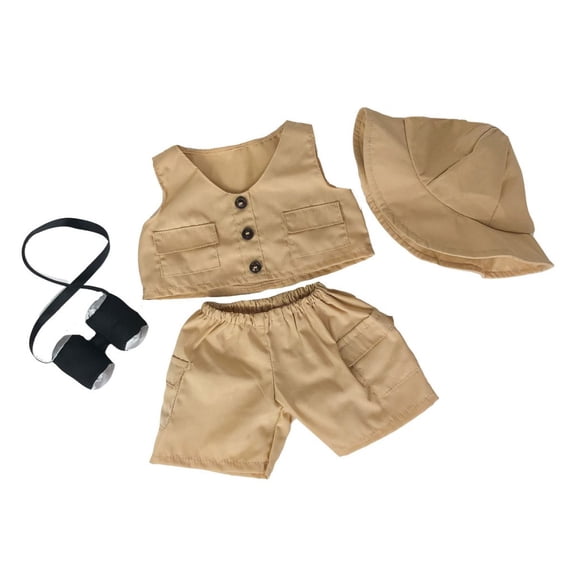 Boys Safari Outfit for 14"-18" Stuffed Animals, Plush Toy Clothing Set