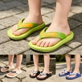 thumbnail image 1 of Boys' Sandals Lightweight Breathable Thong Beach Sandals Summer Flip Flops Kids Slippers Black 33, 1 of 6