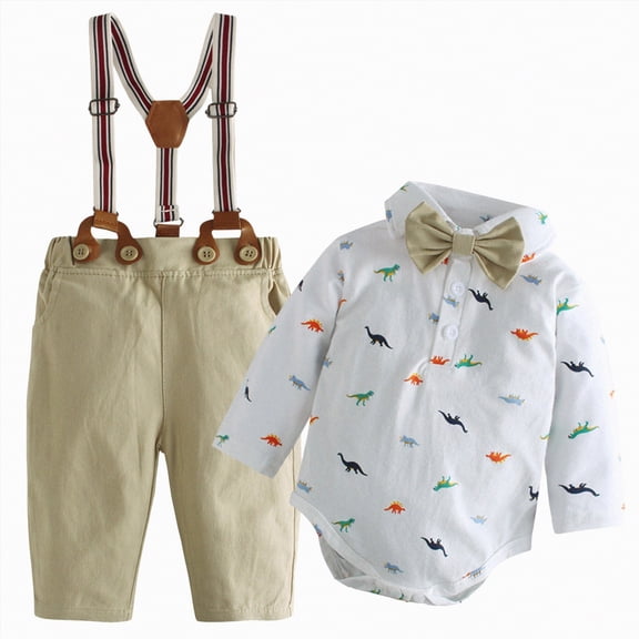 Boys School Clothes Little Fall Winter Button Front Long Sleeve Pocket 1T 2T 3T 4T 5T 6T Everyday Outfit Set 2 Pcs Boys Gentleman Vest Set Boys Weekend Birthday Suit Boys Suit