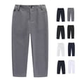 thumbnail image 1 of Boys School Pants – Soft Stretch Uniform Dress Pants for Daily School Wear Activities Special Events 4-15 Years Gray 13-14Y, 1 of 3