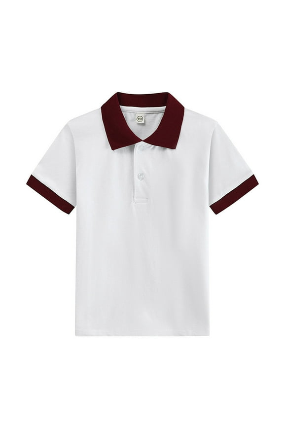 Boys School School Short Sleeve Uniform Pique Polo Shirts 3 Y -4 Y