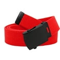 thumbnail image 1 of Boys School Uniform Black Slider Military Belt Buckle with Canvas Web Belt Large Red, 1 of 2