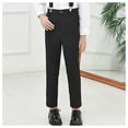 thumbnail image 1 of Boys School Uniform Chino Pants, Taper Stretch Dress Pants for Classroom Wear Big Kids 4-16 Years, 1 of 10