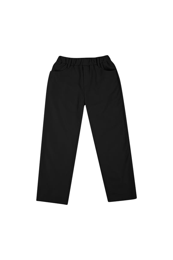 Boys School Uniform Pants Pull On Chino Pants with Pockets Straight Pants Black Dress Pants for Boys Back to School Clothes Boys Clothes 12-13 Years