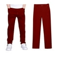 thumbnail image 1 of Boys School Uniform Pants Straight Pants with Pockets Pull On Chino Pants Stretch Pants Dress Pants for Boys Back To School Clothes for Boys Kids Preppy Clothes 5-6 Years, 1 of 7