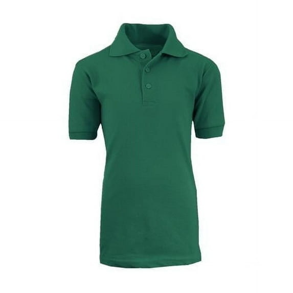 Boys School Uniform Polo Shirt - Hunter Green, Size 8 - Case of 36