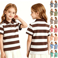 thumbnail image 1 of Boys Girs School Uniform Polo Shirts Solid Color Quick Dry Short Sleeve Uniform Shirt Kids Summer Lightweight Comfy Athletic Clothes, 1 of 4
