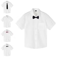 thumbnail image 1 of Boys' School Uniform Short Sleeve Button Down Shirt Comfortable Boys Collared Shirt 5-6 Years, 1 of 4