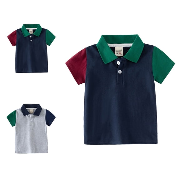 Boys School Uniform Short Sleeve Kids Boy Polo Breathable 8-9 Years Boy Clothes