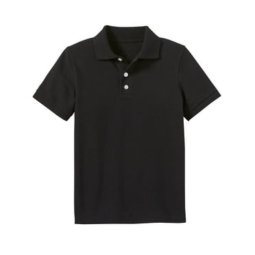 Boys School Uniform Short Sleeve Pique Polo Shirt (XS-2XL)