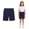 thumbnail image 1 of Boys School Uniform Shorts Stretch Flat Front Performance Short Navy School Pants for Boys Back To School Boys Fashion Pants 14-15 Years, 1 of 3
