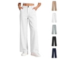 thumbnail image 1 of Boys School Uniform Straight Dress Pants Stretch Slim Classroom White Uniform Pants for Boys Boys Back to School Clothes Boy Pants Size 7-8 Years, 1 of 8