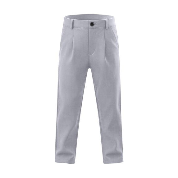 Boys School Uniforms Pants Straight Leg Chino Pants Stretch Button Straight Leg Trousers With Side Pockets Child Comfort Casual Daily Wear Pants