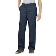 DICKIES Boys' School Uniforms Slim Fit Flat Front Ultimate Khaki Pant