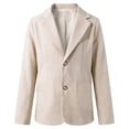 thumbnail image 1 of Boys Seersucker Blazer Jacket, Lightweight Breathable Kids Casual Dressy Suit Coat, Modern‑Fit Long Sleeve Outerwear for Back to School Daily Leisure Wear(Khaki,9-10 Years), 1 of 8