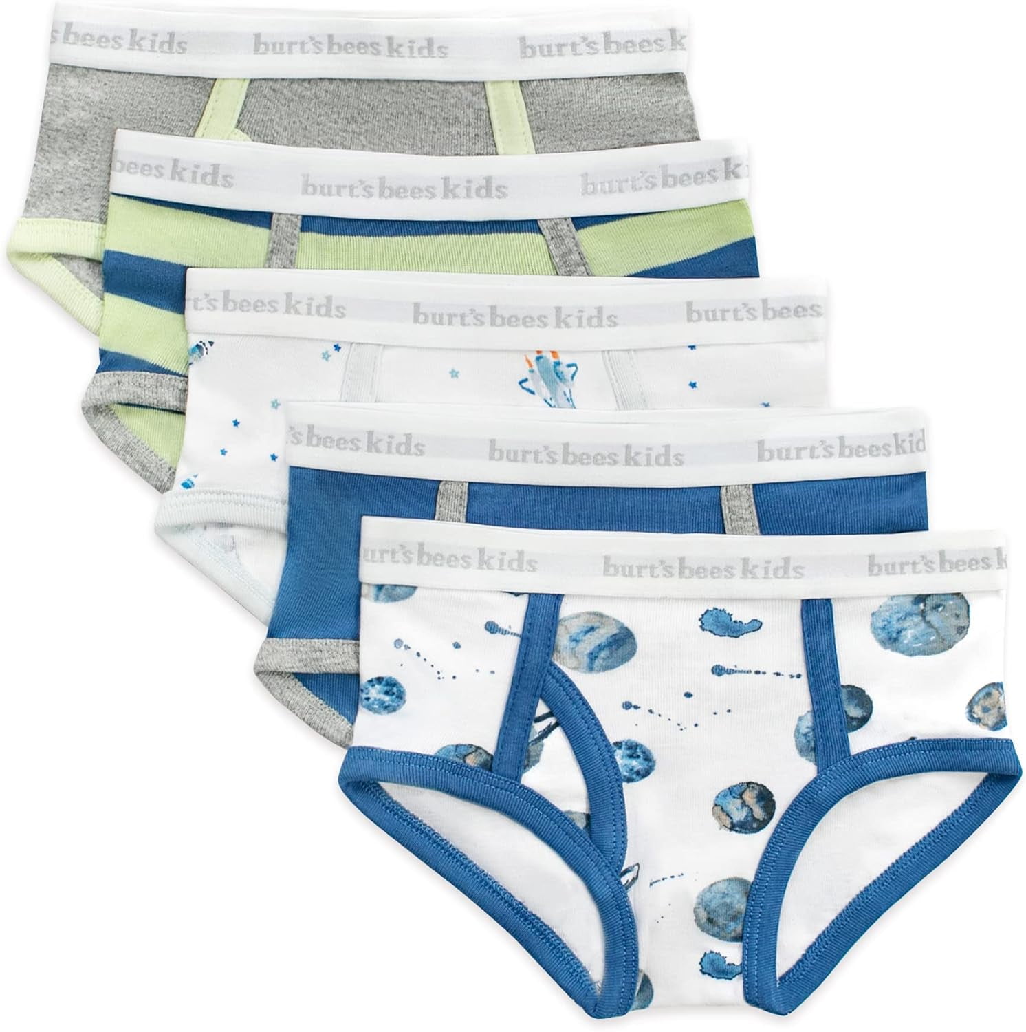 Boys Set of 5 Planets \u0026 Space Shuttles Underwear - Multi - 2-3T