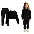 thumbnail image 1 of Boys Sets Long Sleeve Crewneck Black Casual Pullover Sweatshirt and Jogger Pants 2 Pcs Winter Clothes Size 7-8 Years Boys Clothes Boys Girls Fashion, 1 of 4
