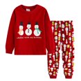 thumbnail image 1 of Boys Sets Size 10-12 Kids Christmas Pajamas Cotton Long Sleeve Matching Holiday Pjs Set Toddler Boys Girls Kids Xmas Jammies Red, 5-6 Years, 1 of 6