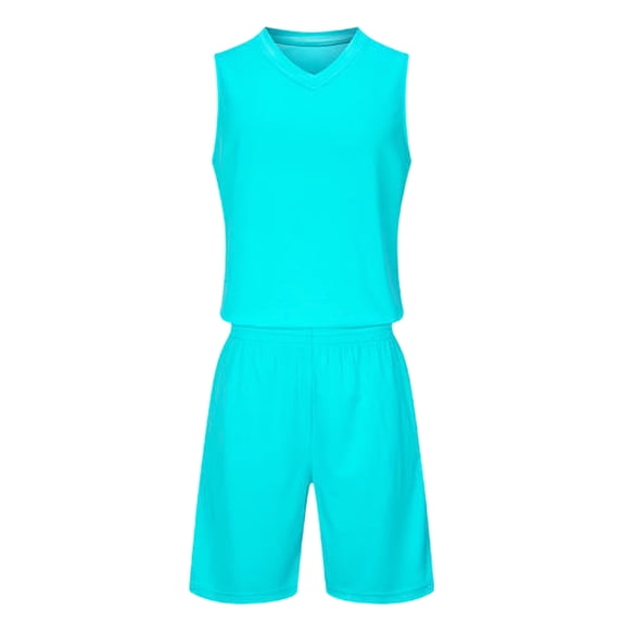 Boys Sets Size 6 Outfits Sets Boys Summer Sets Children's Solid Color Football Suit Set for Campus Sports Games Performance Matches Training Uniforms and Jerseys for Kids(4-13 Years)