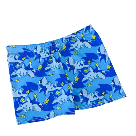 Boys Shark Print Swim Trunks Beach Bathing Suit for Toddler Kids Elastic Waist Quick Dry Summer Swimsuit Blue One Size