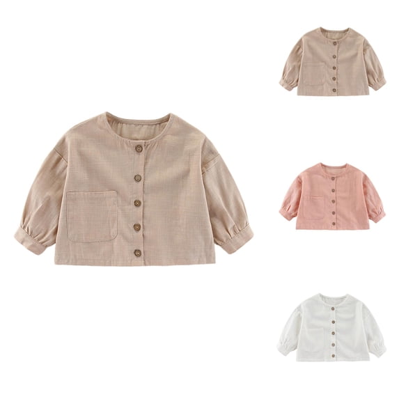 Boys Shirt Relaxed Linen Blend Jacket Casual Oversized Button Up Top ...