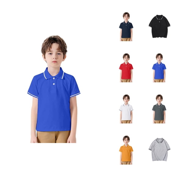 Boys Shirt Short Sleeve Casual Solid Gentleman Tops Holiday Shirts T Shirt for Toddler Boys Girls Vacation Outfits