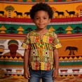 thumbnail image 1 of Boys Shirt Size 5-6Y Kids African Dashiki Short Sleeve Shirt Round Neck All Over Print Toddler Boy Clothes, 1 of 9