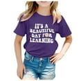 thumbnail image 1 of Boys Shirts 100 Day of School Shirt Crewneck Short Sleeve Boys Graphic Tees White Shirt Girls for Girls 140, 1 of 4