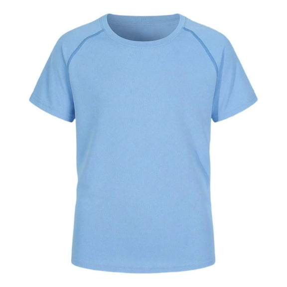 Boys Shirts,Rash Guard Shirt Short Sleeve UPF Swimwear Quick-Dry Water Shirt Sun Protection Top for Pool & Beach Activities,Shirts for Boys,BU1,7-8 Years