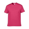 thumbnail image 1 of Boys Shirts Cotton Youth Solid Color Short Sleeve T Shirt Short Sleeve Summer Casual Tops Graphic Tee Hot Pink 4 Years-5 Years, 1 of 6