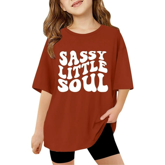 Boys Shirts Graphic Letter Print T Shirt Short Sleeve Fashion Tops Tees Child Boys Red Tshirt T-Shirts for Girls 5-6 Years