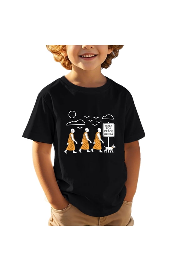 Boys Shirts Graphic Print Short Sleeve S Play School Plus Size Boys Clothing,Black,100