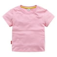 thumbnail image 1 of Boys Shirts - Kids Crewneck Tee Short Sleeve Soft Basic T-Shirt Classic Fit Comfort Top Eco-Friendly Casual Wear for Toddlers - Shirts for Boys,Color:Pink,Size:9-12 Months, 1 of 8