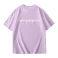 thumbnail image 1 of Boys Shirts Kids Letter Printed Short Sleeve T Shirts Crewneck Undershirts Teen Boys Light Purple Tshirt Boy Shirts Size 13-14 Years, 1 of 7