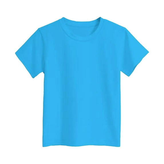 Boys Shirts,Printed T Shirt Loose Fit Fashion Childrens Apparel Short Sleeve Tee for Casual Outfits,Shirts for Boys,Z01 Sky Blue,8-9 Years