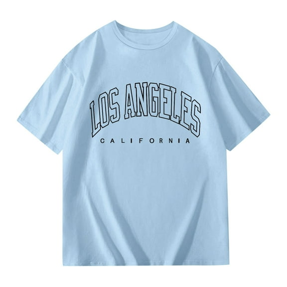 Boys Shirts Short Sleeve Letter Print Summer Oversized Tops Boys Plain Blue Shirt Kids Clothes Girls Size 10-12 Years