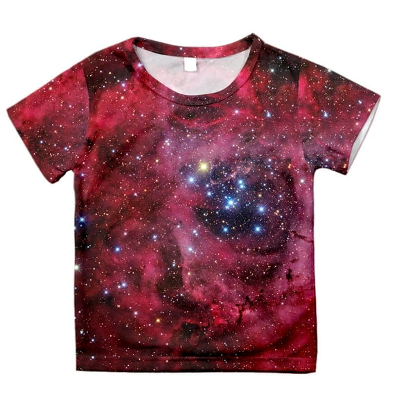 Boys Shirts Size 10-12 3D Graphic Printed T-Shirts Short Sleeve Casual Round Neck T-Shirt Funny Carnival Party Shirt Children Clothes Red 4-5 Years