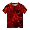 thumbnail image 1 of Boys Shirts Size 10-12 3D Print Graphic Tees Short Sleeve Casual Loose Crewneck T-Shirt Funny Carnival Party Shirt Oversized Summer Outerwear Red 4-5 Years, 1 of 4