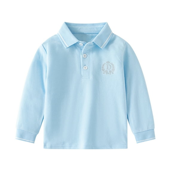 Boys Shirts Size 10-12 Toddler Kids Girls Boys Long Sleeve Basic T Shirt Casual Tees Shirt Tops Solid Color Z5-Light Blue, 2-3 Years