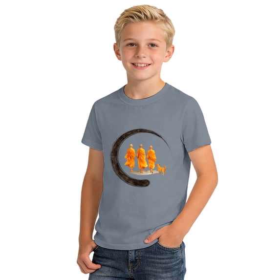 Boys Shirts Size 10 , 6 Year Old Boy Clothes , Girls Shirt,Cute Graphic Short Sleeve T-Shirt For Boys Comfortable Casual Daily Wear Soft Blend Youth Tee Top