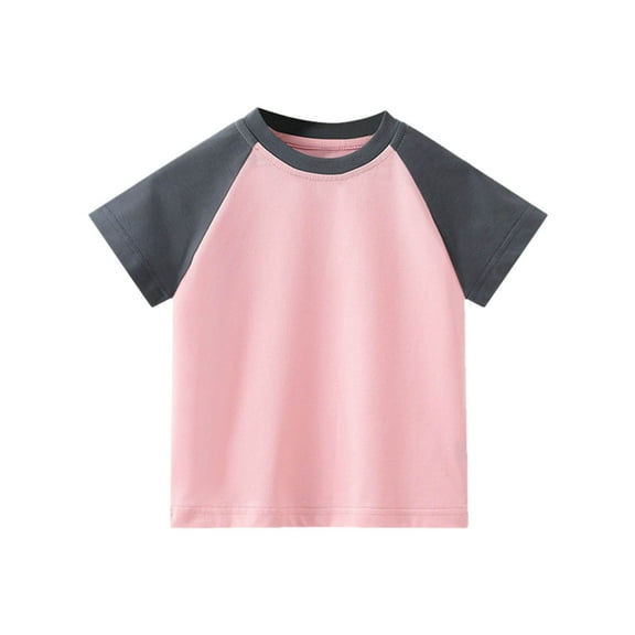 Boys Shirts Size 14-16 Summer Toddler Boys Girls Short Sleeve T Shirt Tops Clothes Pink, 7-8 Years
