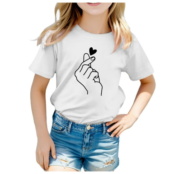 Unisex Kids Printed Tee Vacation Cartoon Cat Boys Girls Funny T-Shirts Top For 3-13Y Stylish Child Dailywear