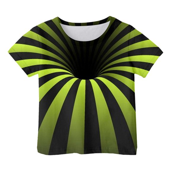 Boys Shirts Size 6 Fashion Cool 3D Graphic Short Sleeve T-Shirts Gift Trendy Kid Shirt Casual Crewneck Funny Printed Shirts Pullover Tops Daily Wear Z15-Green 6-7 Years