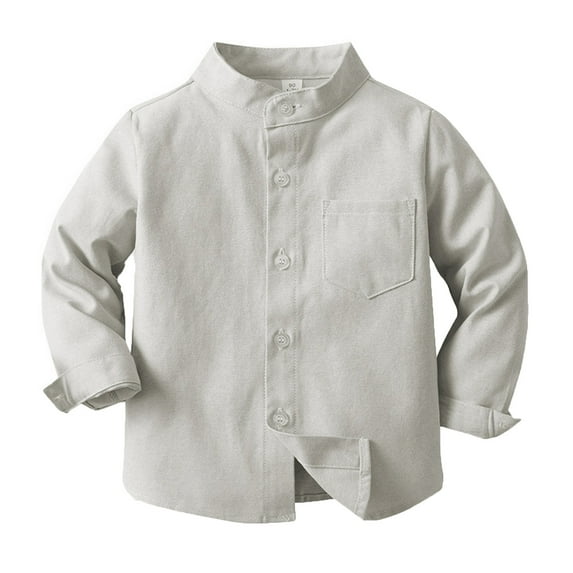 Boys Shirts Size 6 Kids Boys Girls Short Sleeve Shirt Button Closure Casual Comfortable & Soft Fabric School Multiple Color Short Z0D-Khaki, 4-5 Years